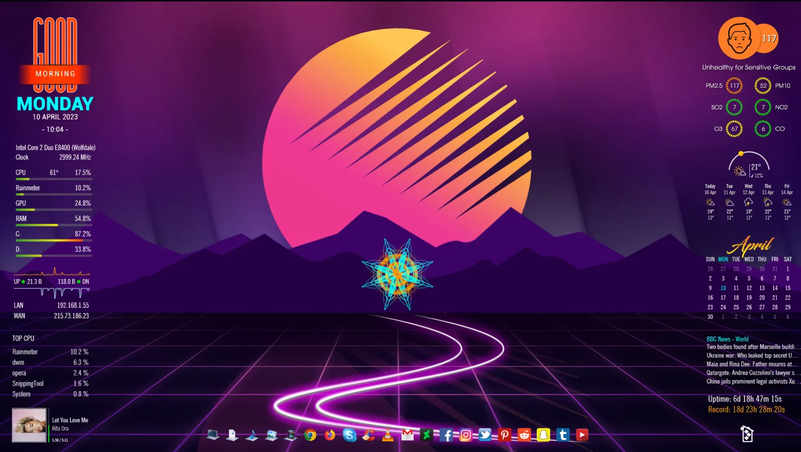 Advansity Rainmeter Skin